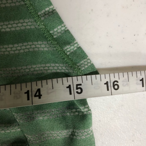 Zyia Active Green Striped Racerback Split Back Athletic Tank Top Size XS - Picture 5 of 6